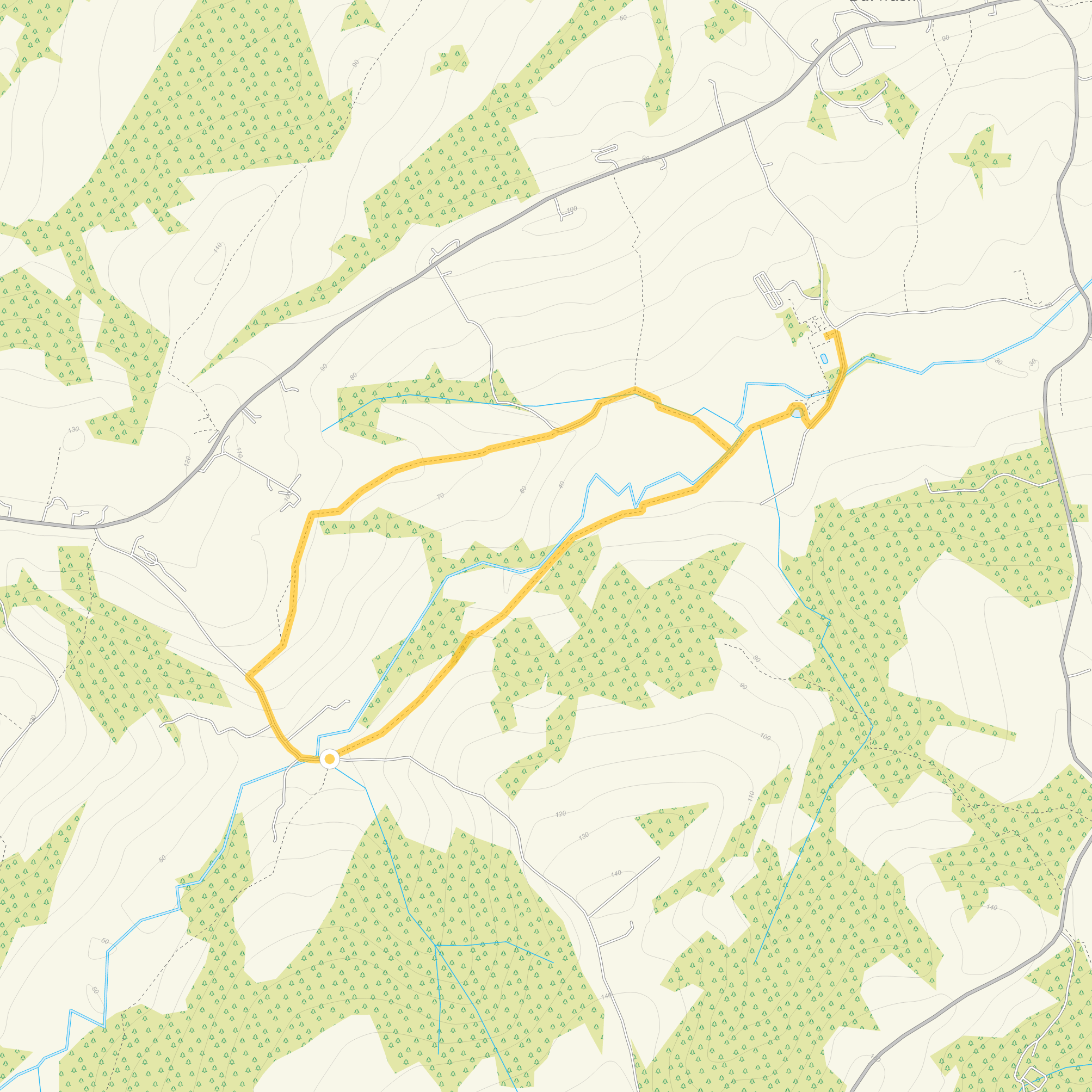 Route map for Burwash Walk, a 2.75 mile circular walk in Sussex