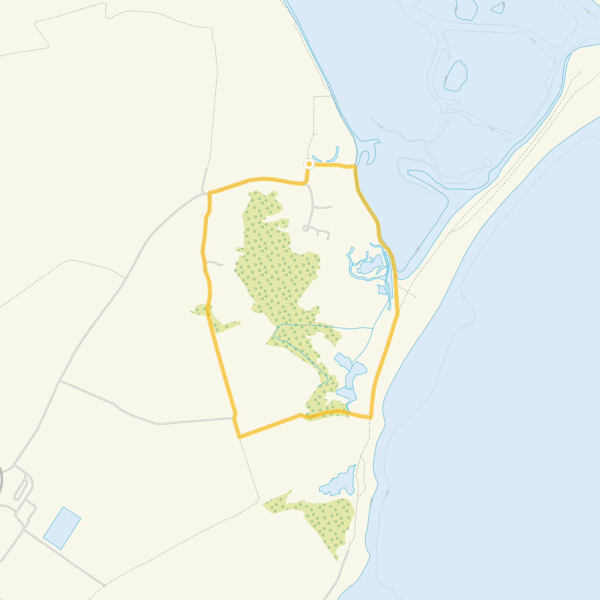 Route map for Church Norton Walk 1, a 1.5 mile circular walk in Sussex
