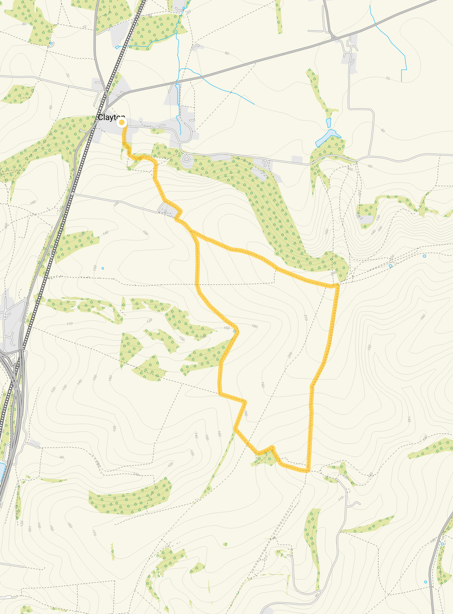 Route map for Clayton Walk 3, a 4.5 mile circular walk in Sussex