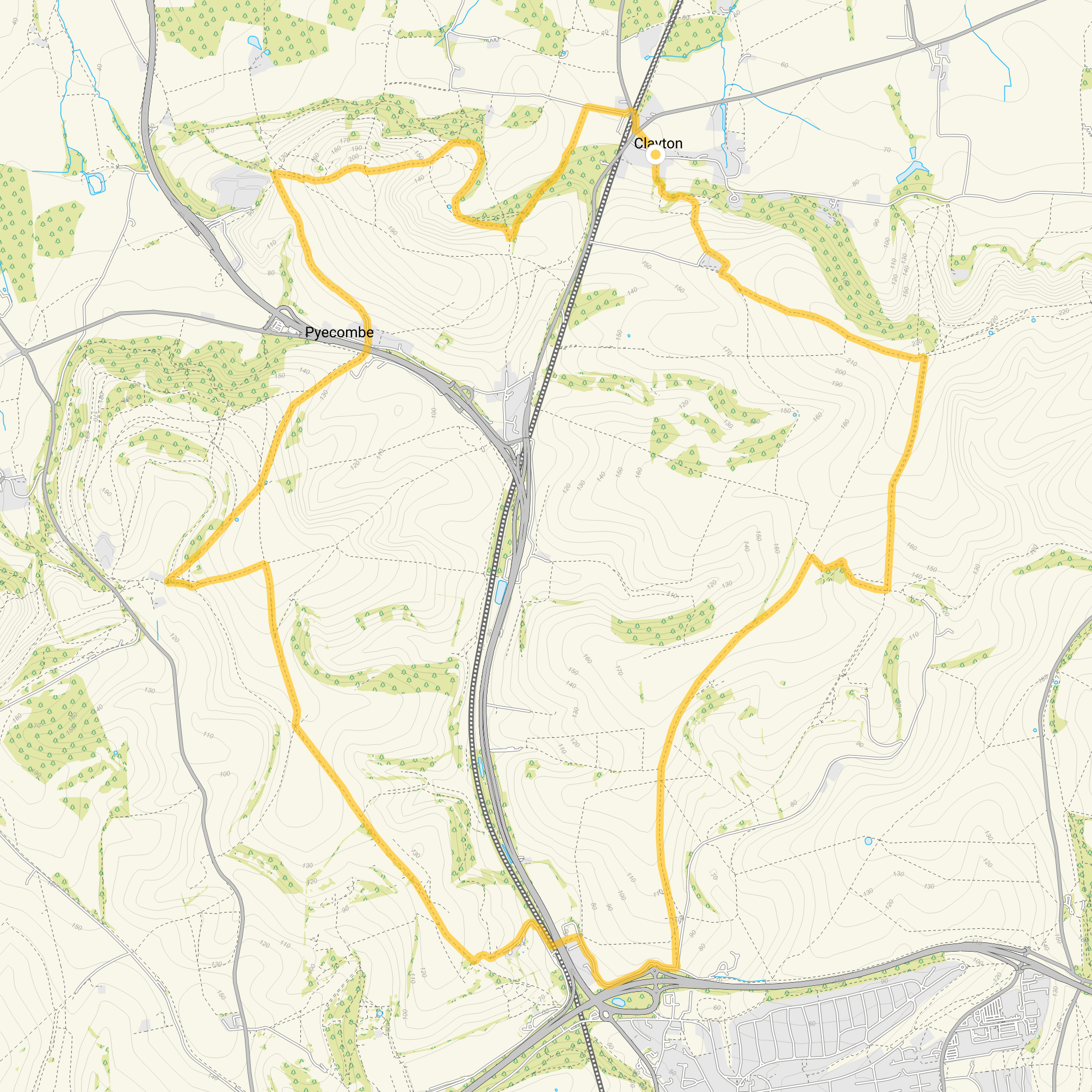 Route map for Clayton Walk 5, an 11 mile circular walk in Sussex