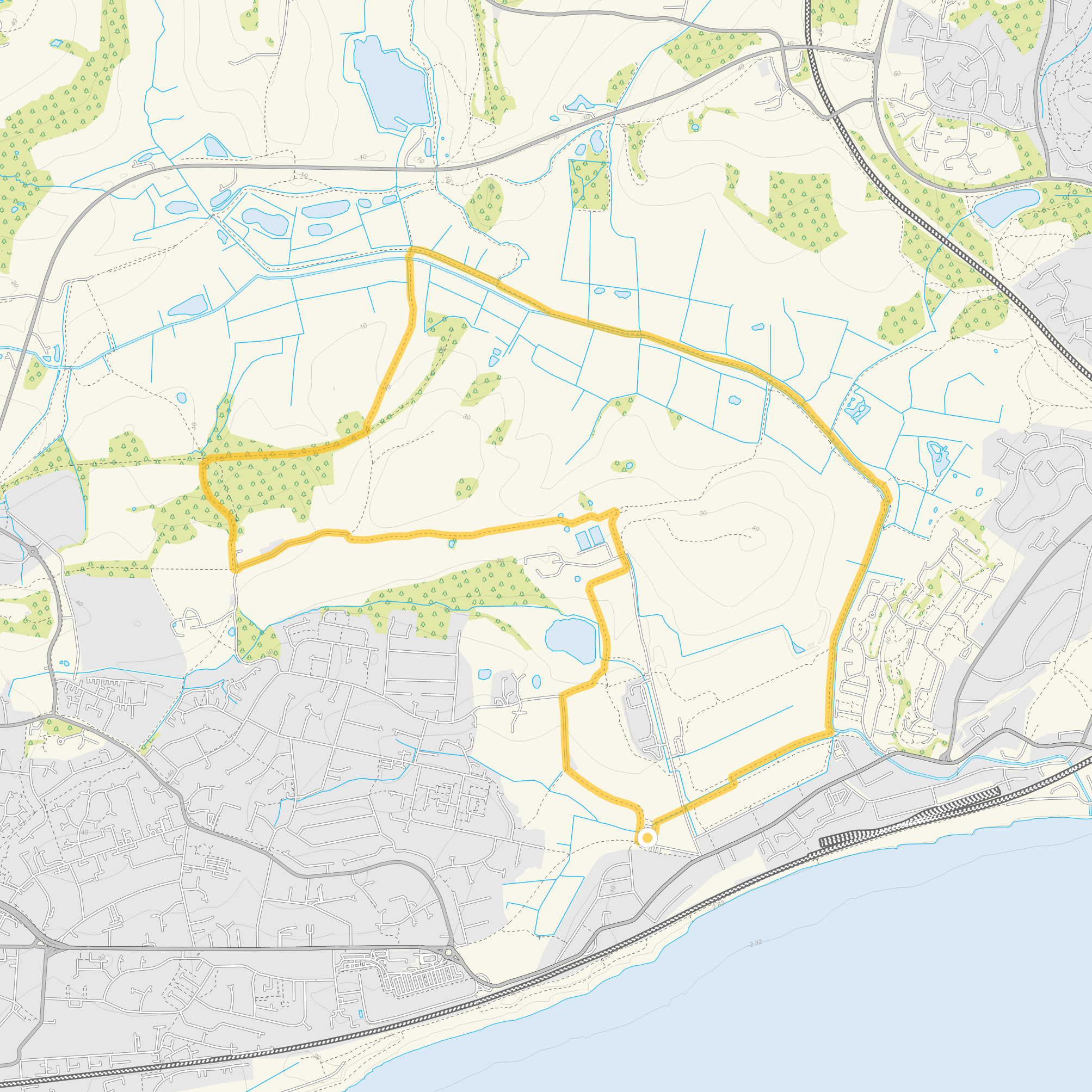 Route map for Combe Haven Walk 2, a 4.75 mile circular walk in Sussex
