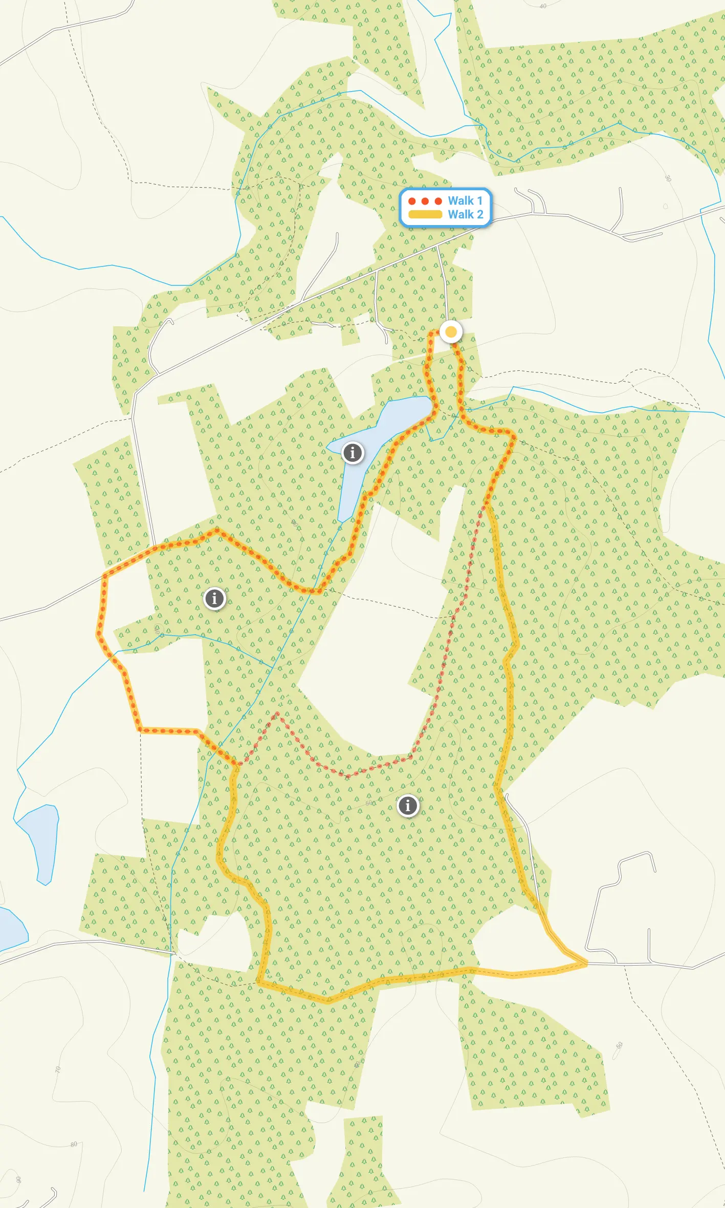 Route map for Ebernoe Common Walk 1, a 2 mile circular walk in Sussex