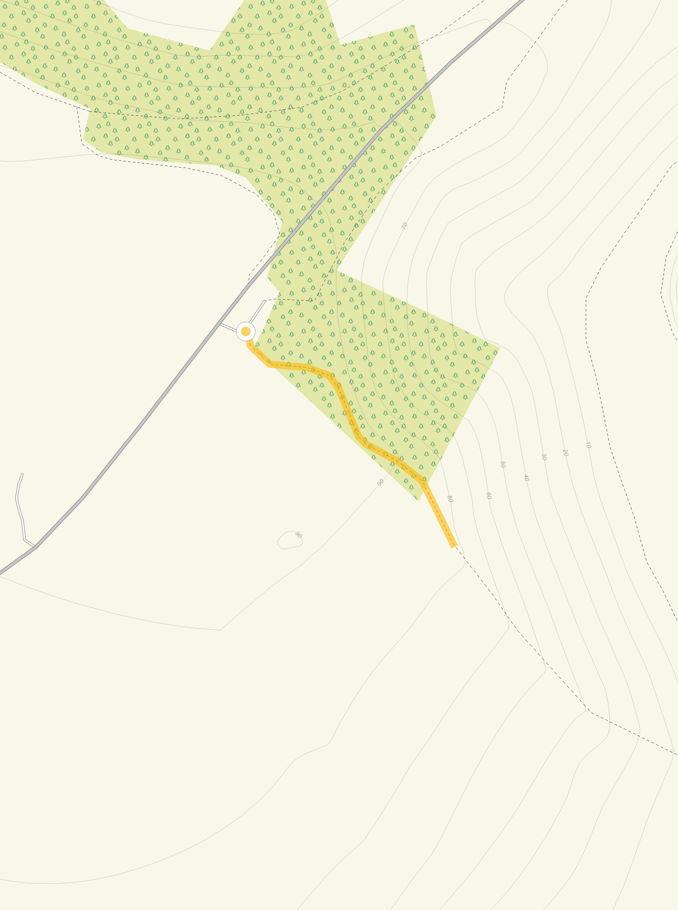 Route map for Litlington White Horse Walk 1, a 0.25 mile circular walk in Sussex