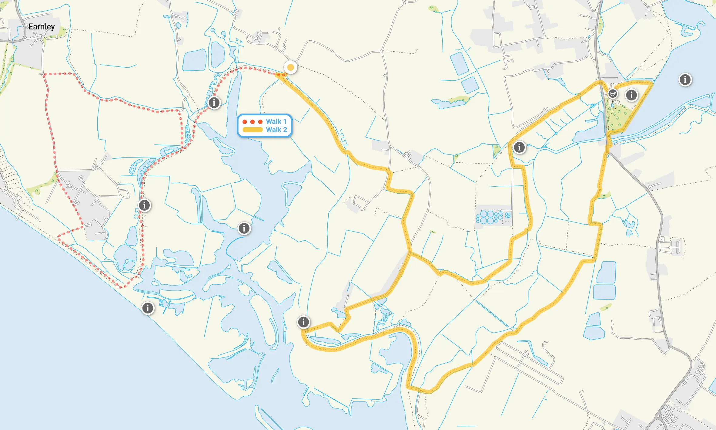 Route map for Medmerry Nature Reserve Walk 1, a 3.5 mile circular walk in Sussex