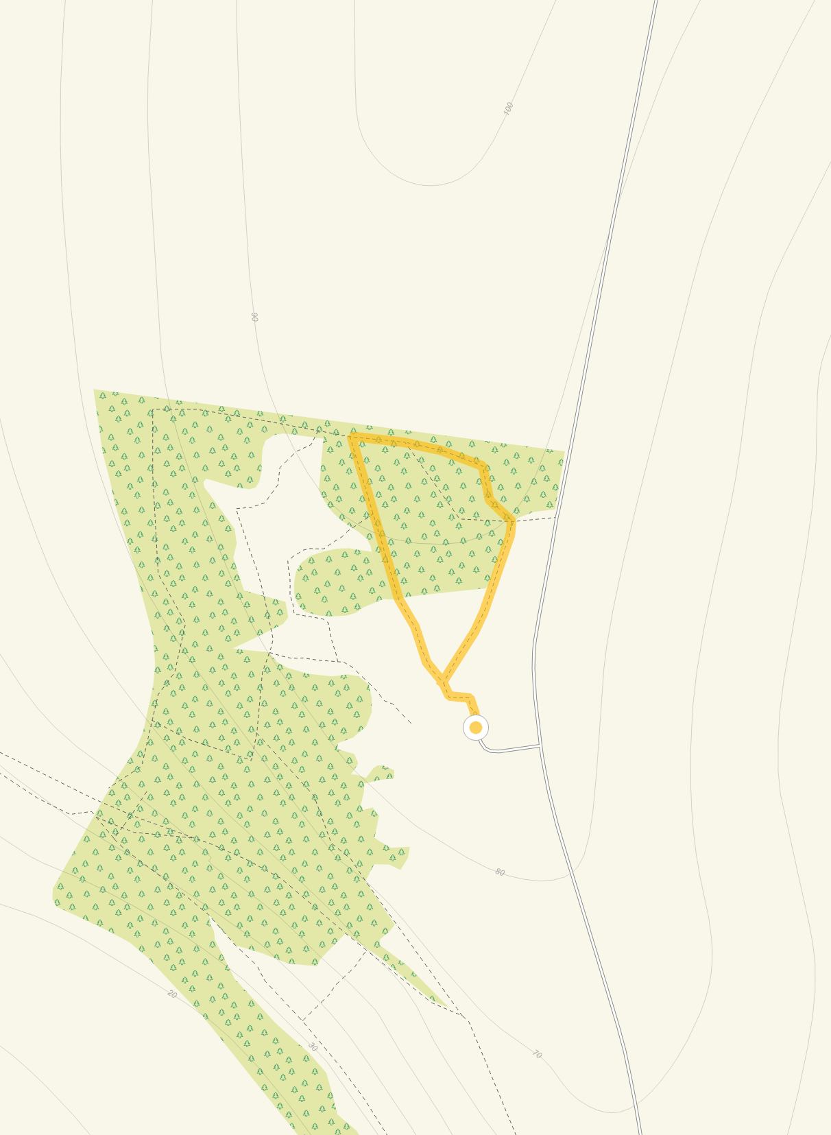 Route map for Mill Hill Walk 1, a 0.25 mile circular walk in Sussex