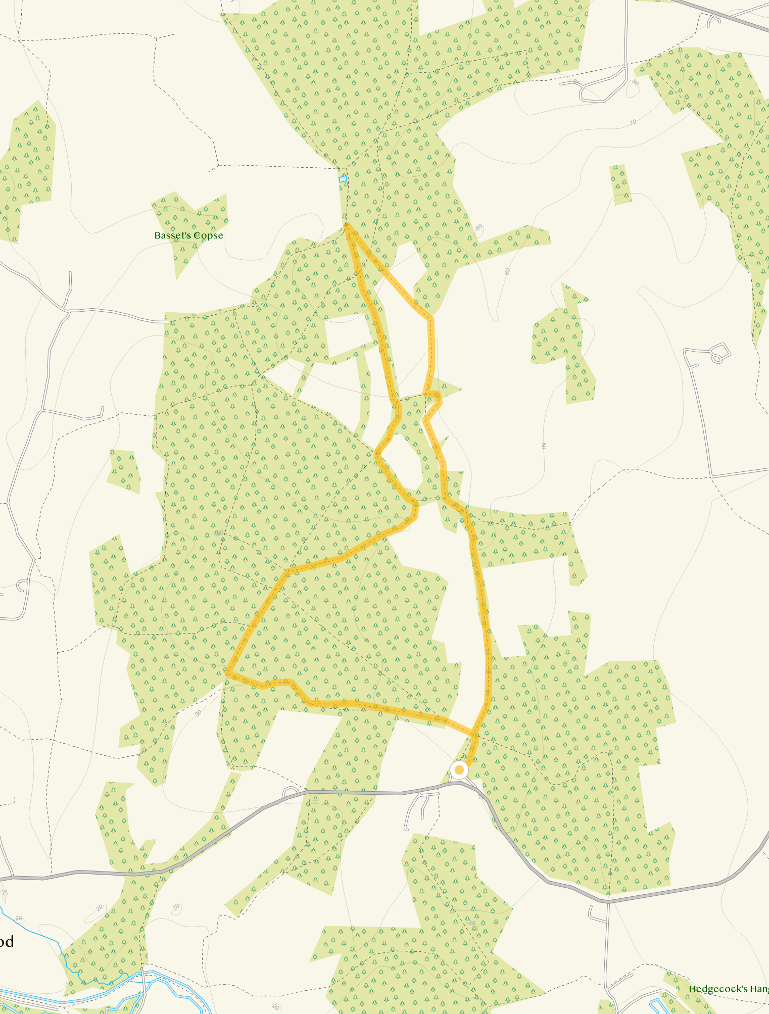 Route map for Monckton Hook Walk 2, a 2.75 mile circular walk in Sussex