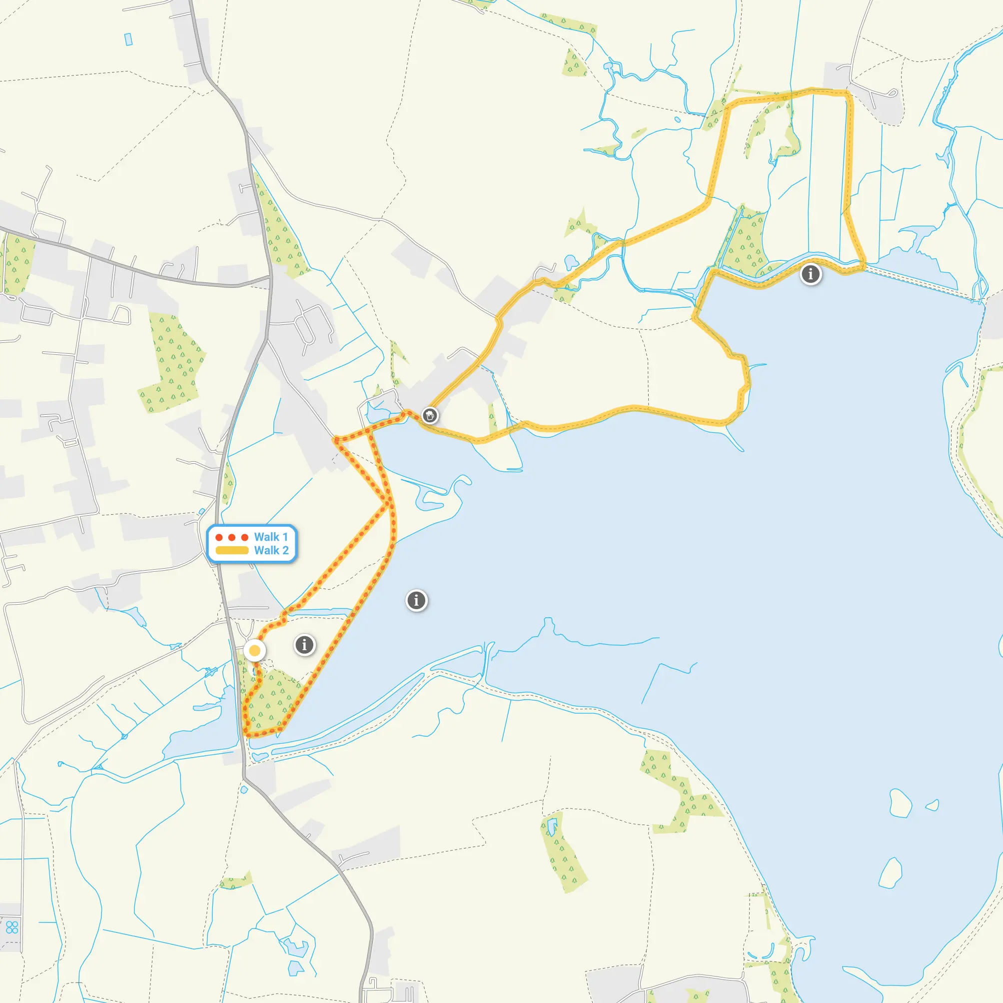 Route map for Pagham Harbour Walk 1, a 1.75 mile circular walk in Sussex