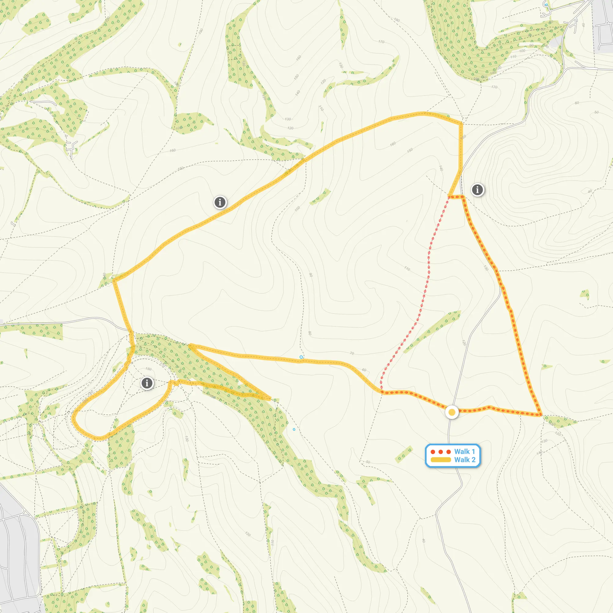 Route map for Steyning Bowl Walk 1, a 2.75 mile circular walk in Sussex