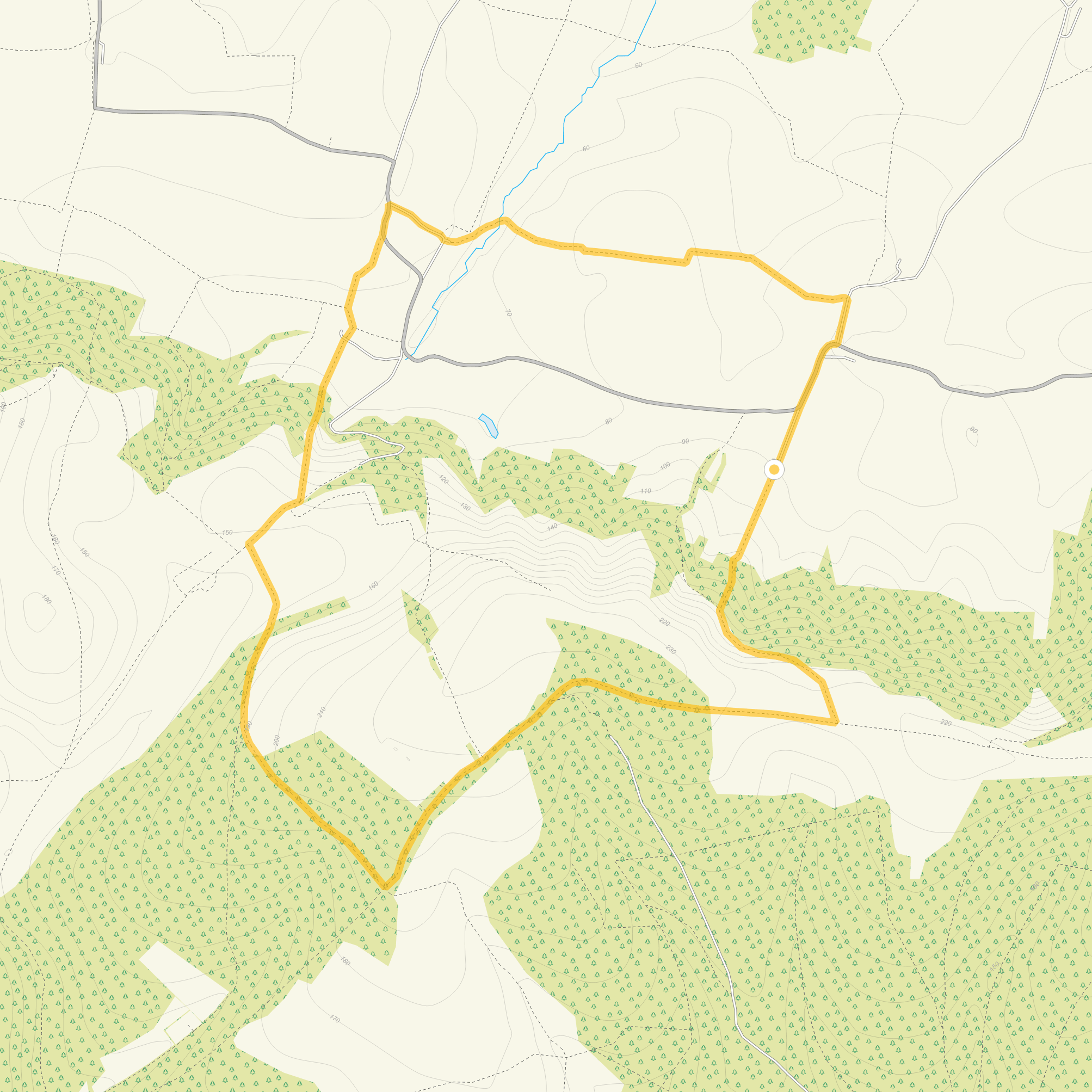 Route map for Treyford Hill Walk, a 4 mile circular walk in Sussex