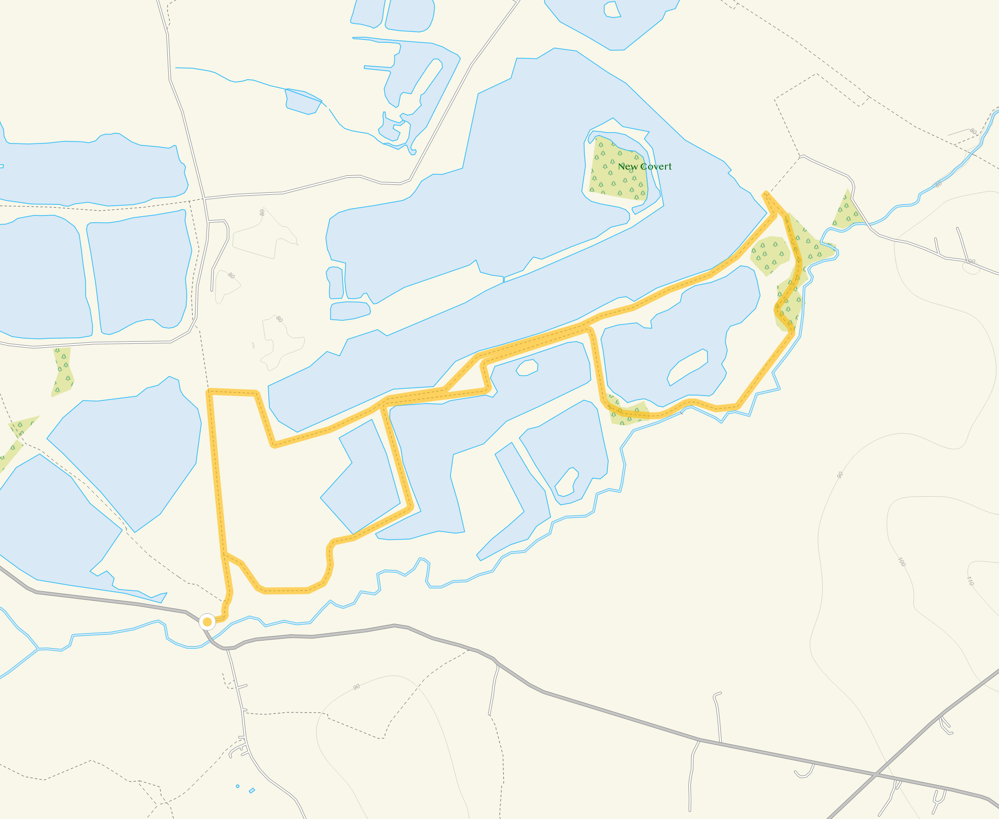 Route map for Ashton Keynes Walk, a 3.75 mile circular walk in Wiltshire