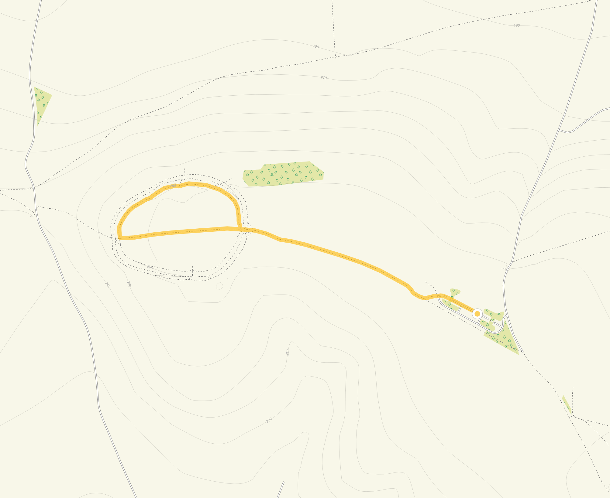 Route map for Barbury Castle Walk 1, a 1.25 mile circular walk in Wiltshire