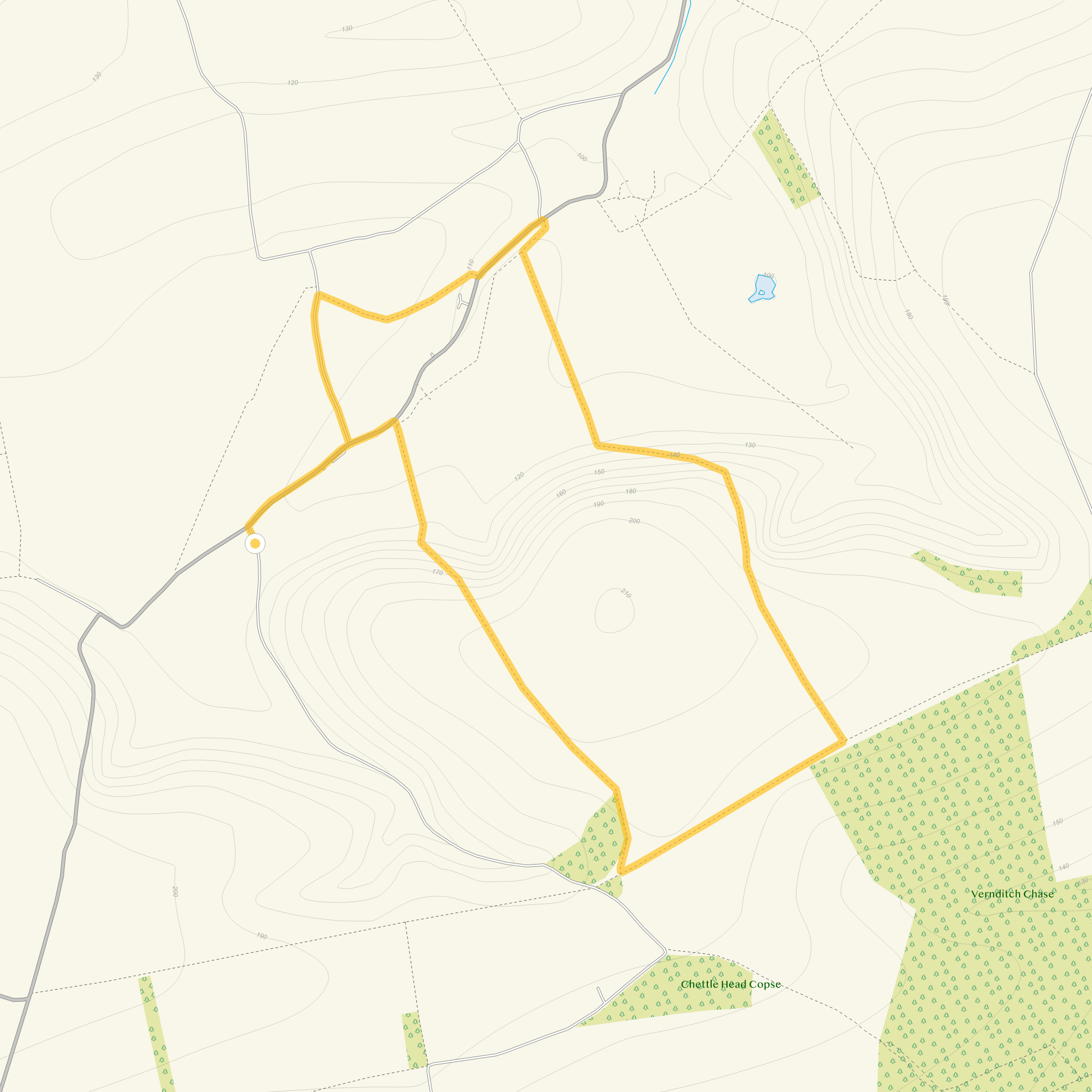 Route map for Bowerchalke Walk, a 3.75 mile circular walk in Wiltshire