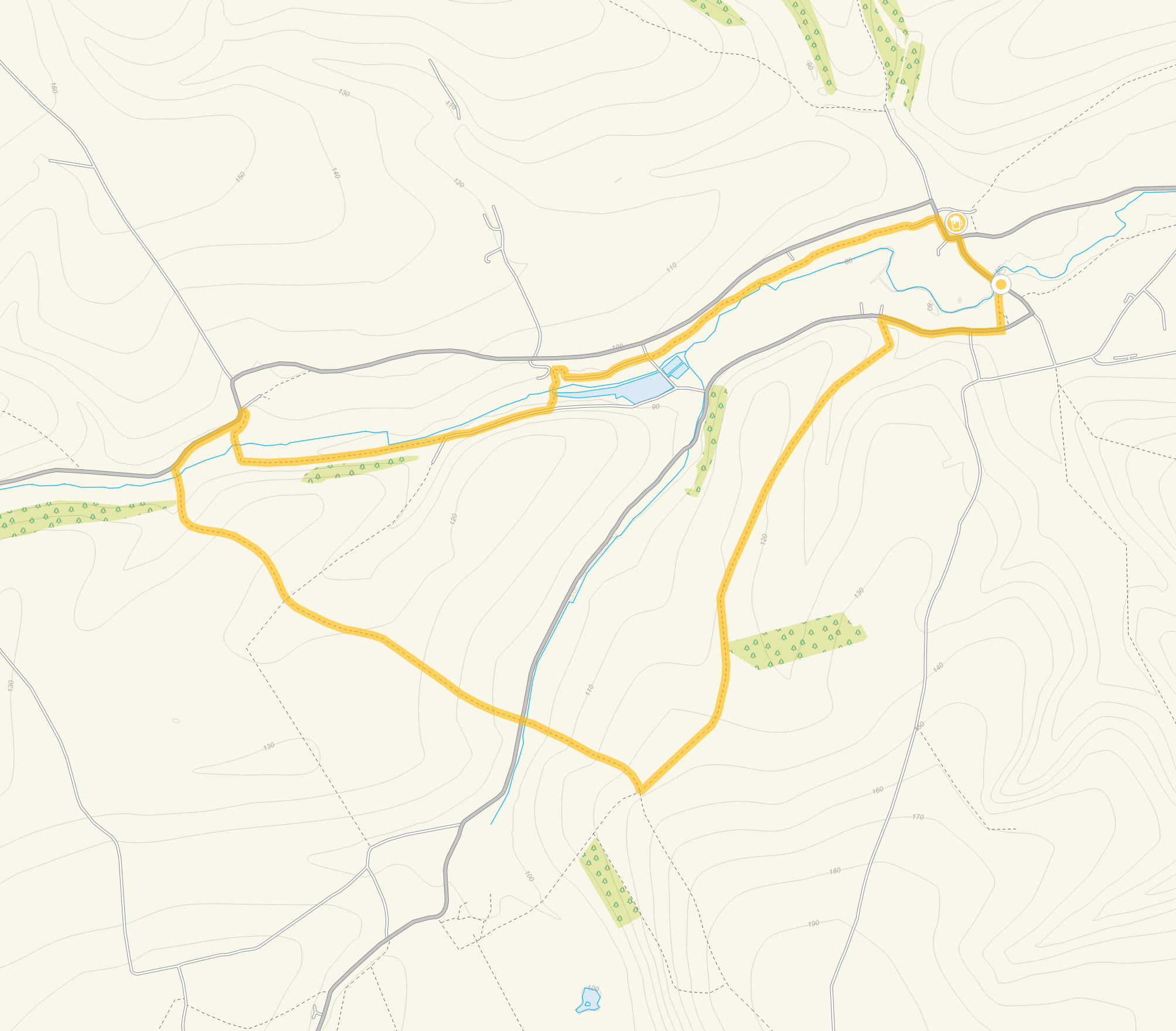 Route map for Broad Chalke Walk 1, a 4.5 mile circular walk in Wiltshire
