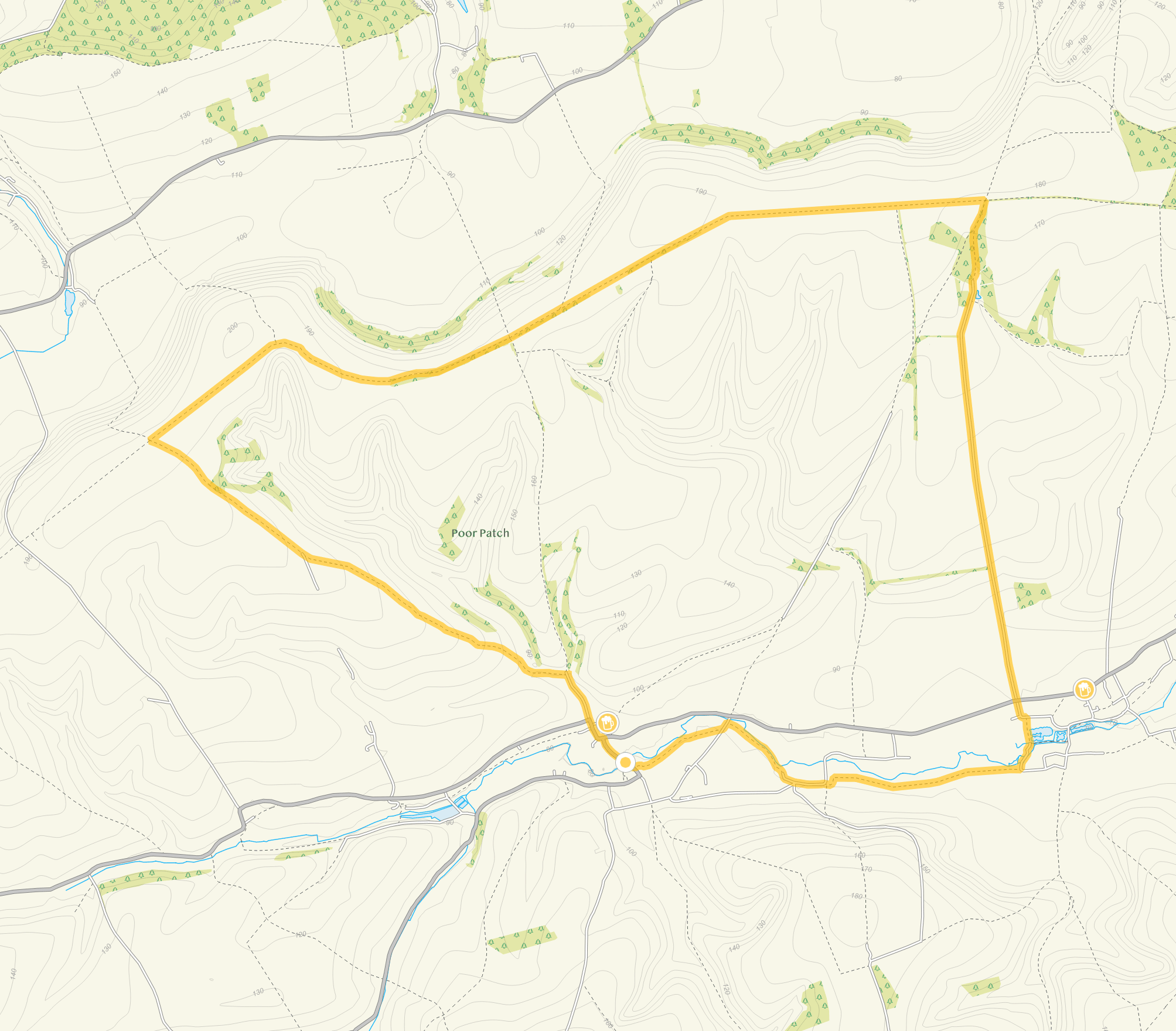 Route map for Broad Chalke Walk 3, a 9.75 mile circular walk in Wiltshire