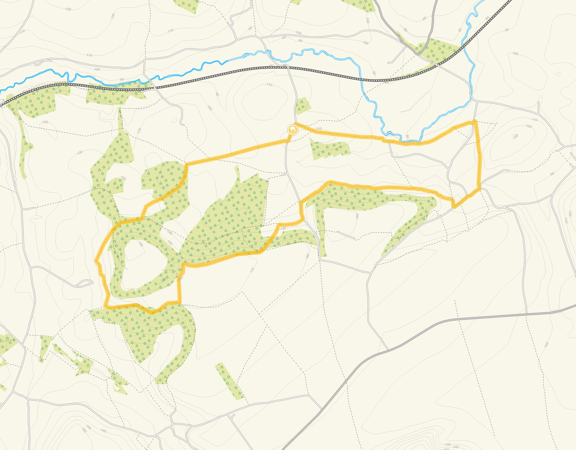 Route map for Chicksgrove Walk 3, a 4.75 mile circular walk in Wiltshire