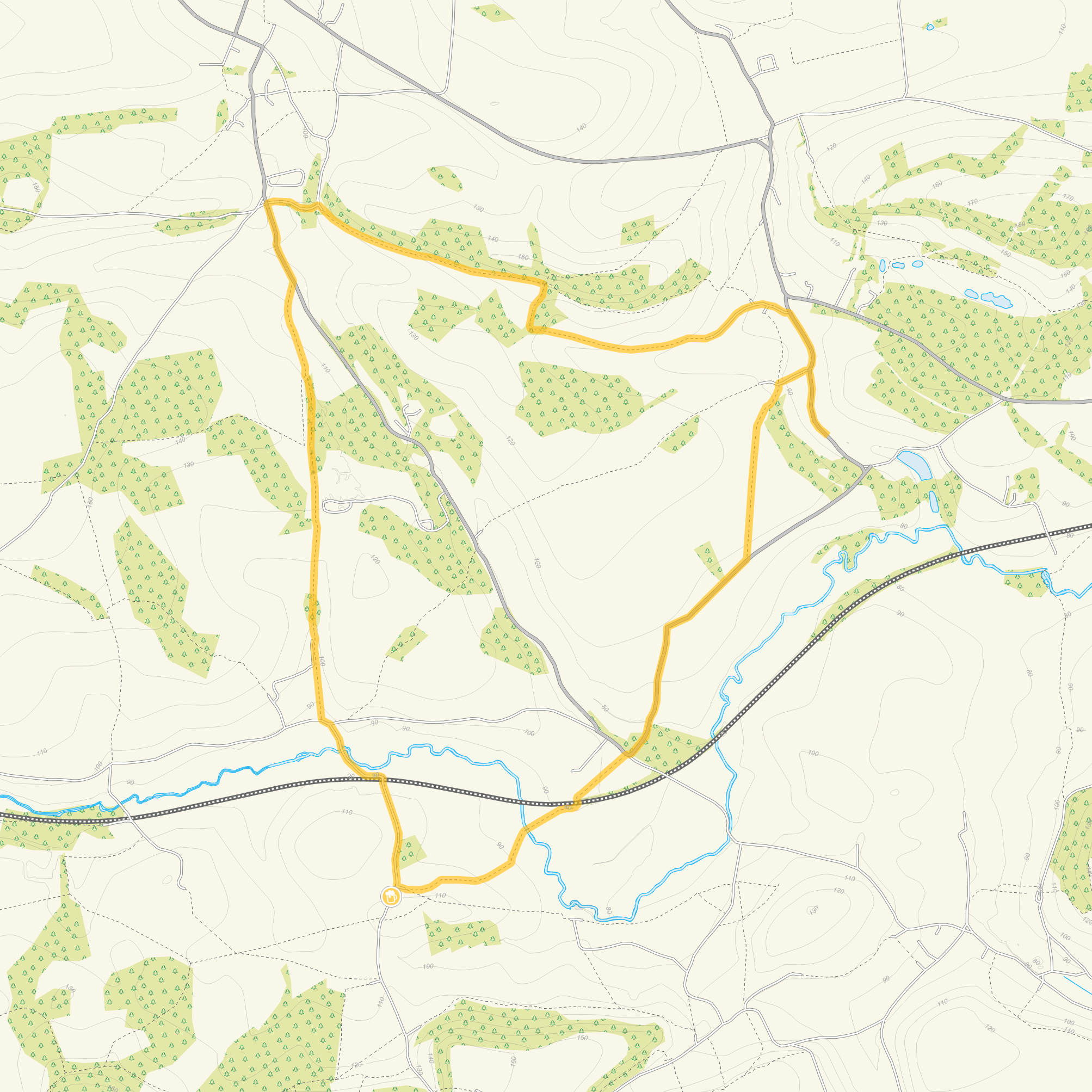 Route map for Chicksgrove Walk 4, a 5.75 mile circular walk in Wiltshire