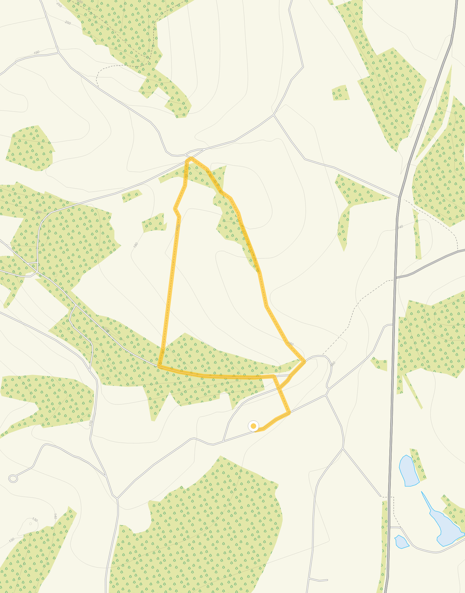 Route map for East Knoyle Walk, a 1.25 mile circular walk in Wiltshire
