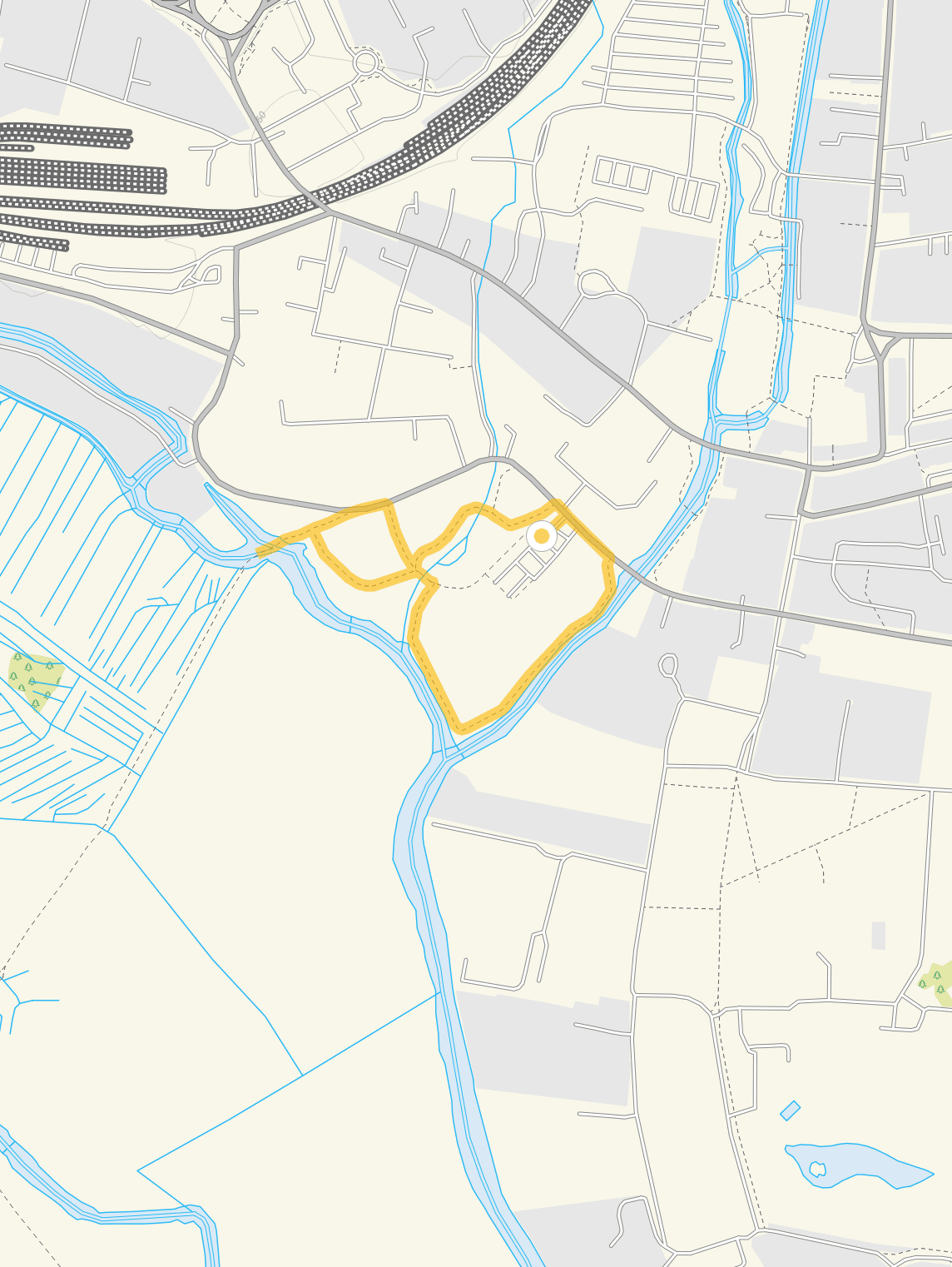 Route map for Harnham Watermeadows Walk 1, a 0.5 mile circular walk in Wiltshire