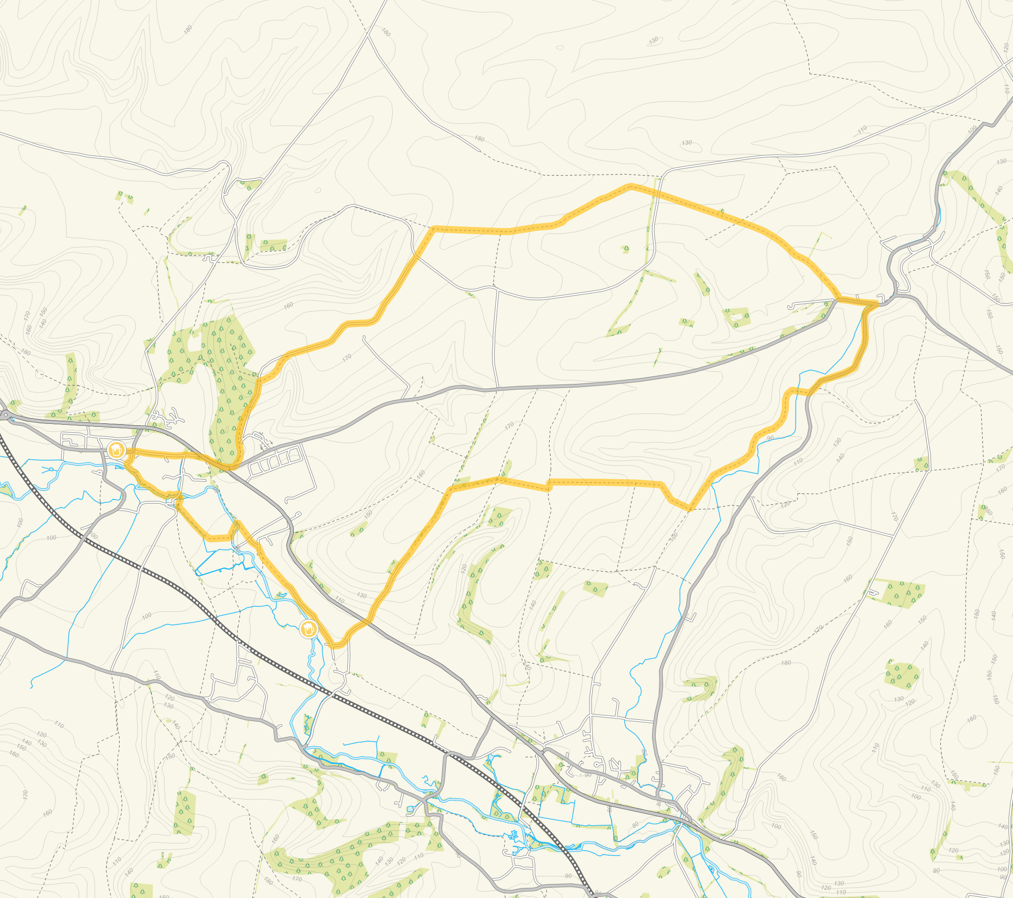 Route map for Heytesbury Walk 4, a 10.75 mile circular walk in Wiltshire
