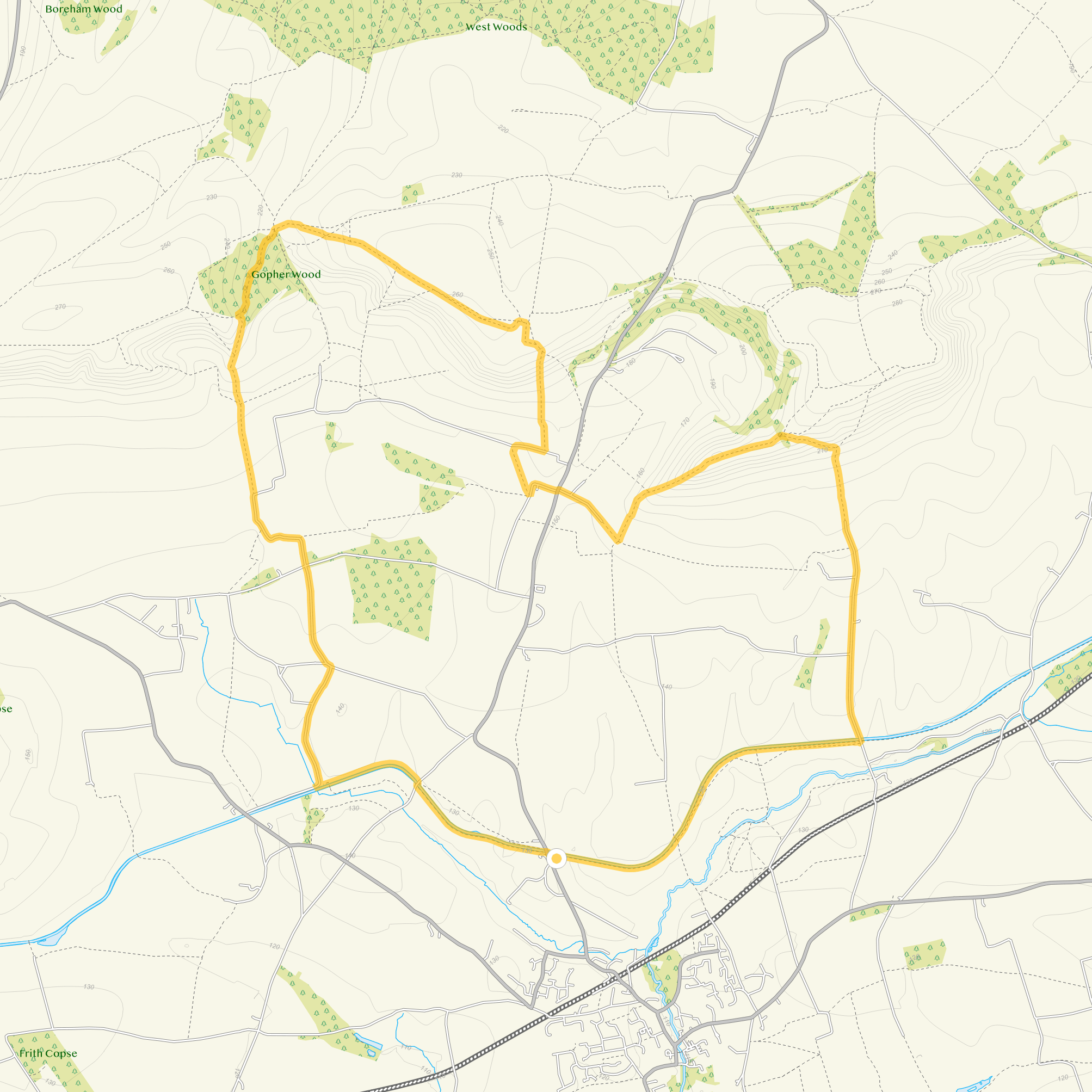 Route map for Kennett and Avon Canal Walk 3, an 8.5 mile circular walk in Wiltshire
