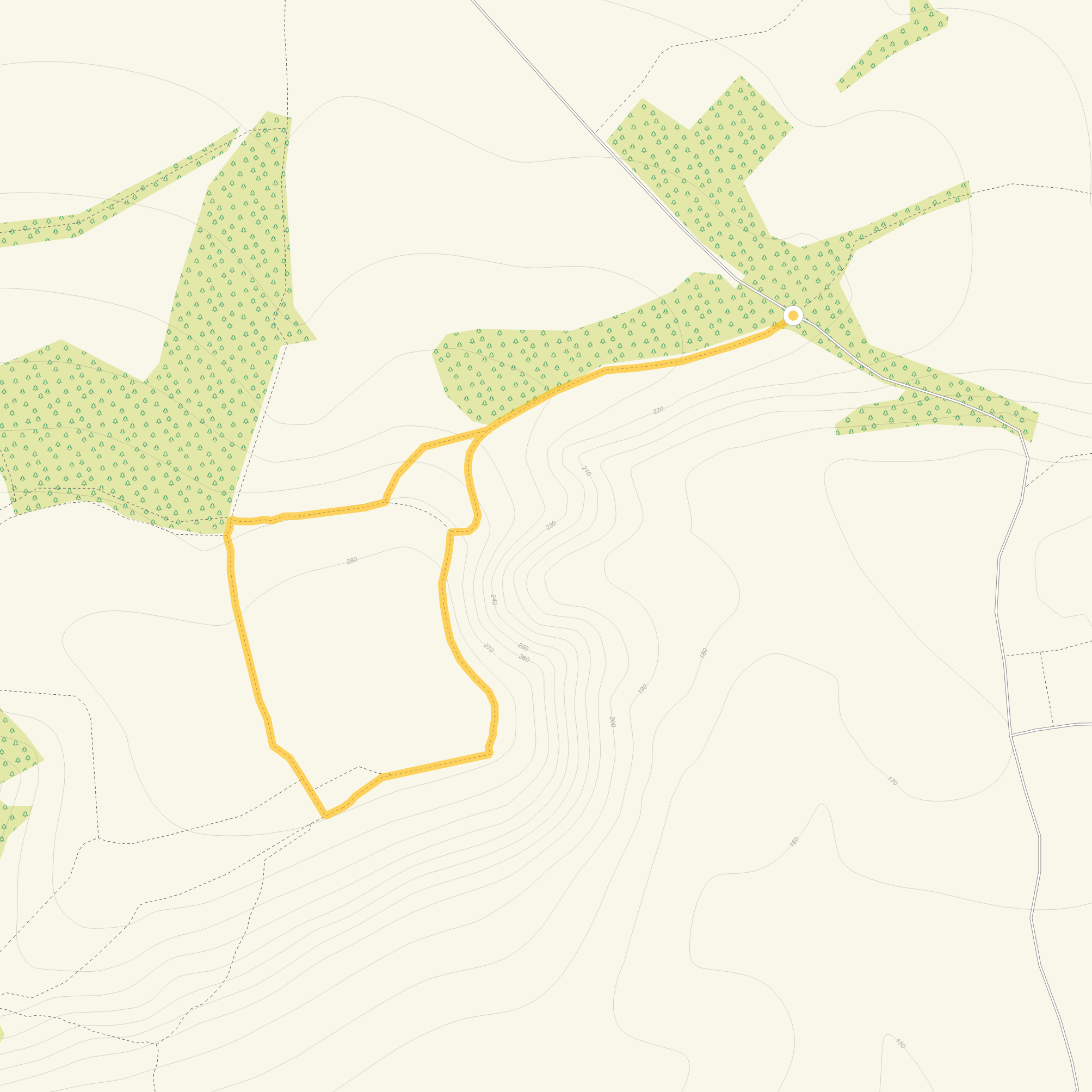 Route map for Martinsell Hill Walk 1, a 1.75 mile circular walk in Wiltshire