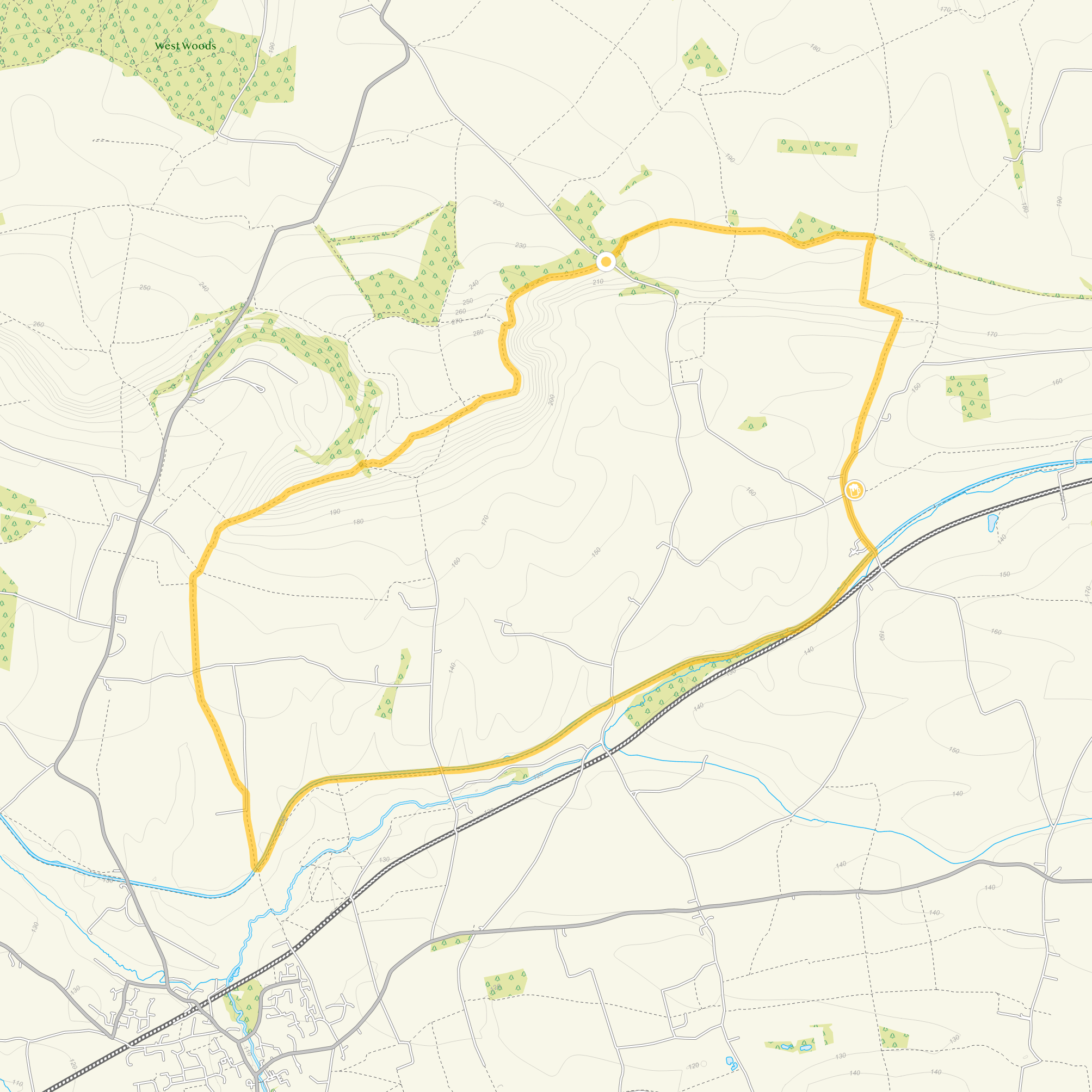 Route map for Martinsell Hill Walk 2, a 7.75 mile circular walk in Wiltshire