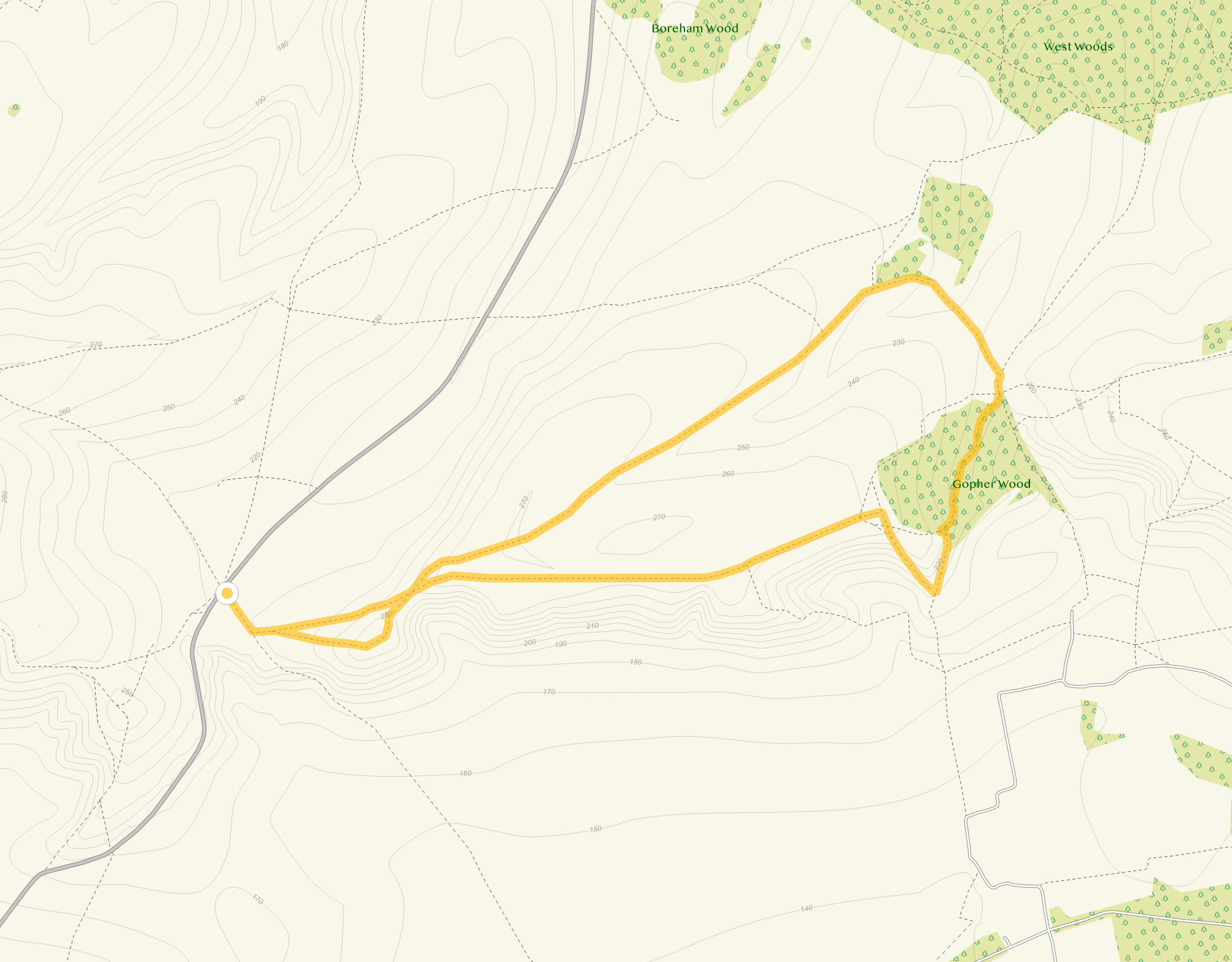 Route map for Pewsey Downs adventure walk, a 4.25 mile circular walk in Wiltshire