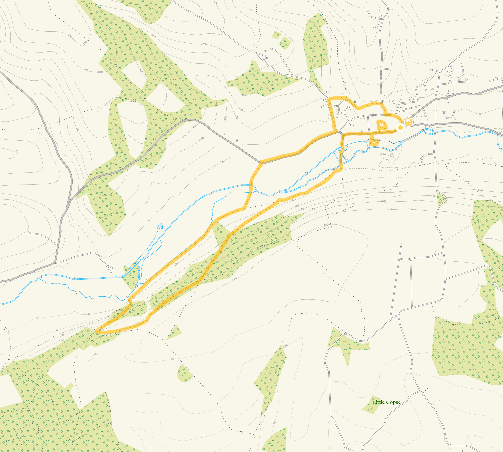 Route map for Ramsbury Walk 2, a 5 mile circular walk in Wiltshire