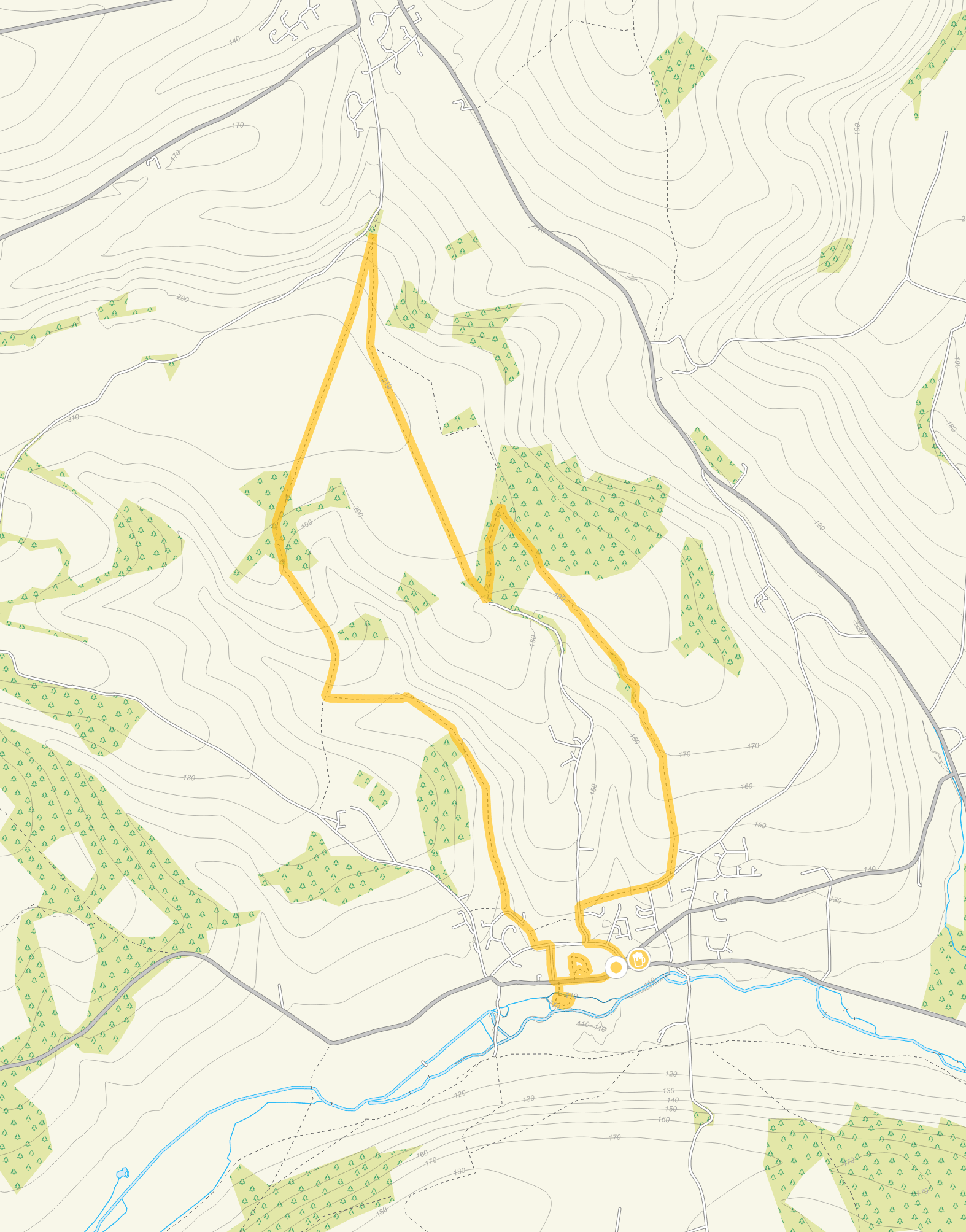 Route map for Ramsbury Walk 3, a 5.75 mile circular walk in Wiltshire