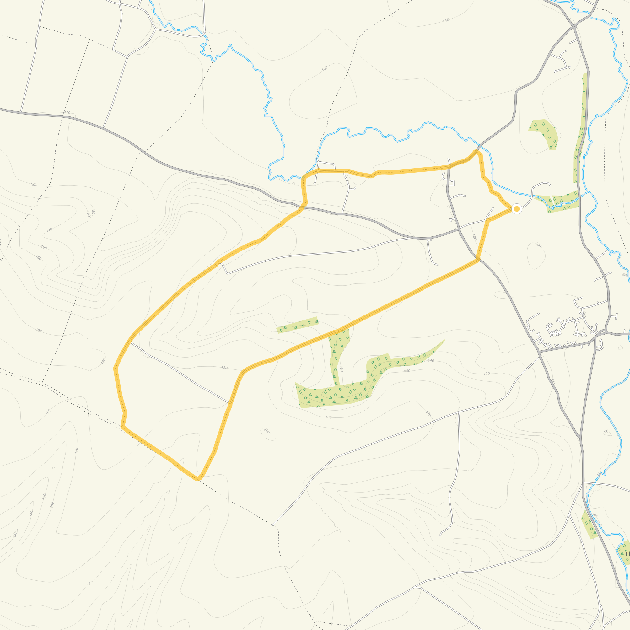 Route map for Rushall Walk, a 4.75 mile circular walk in Wiltshire