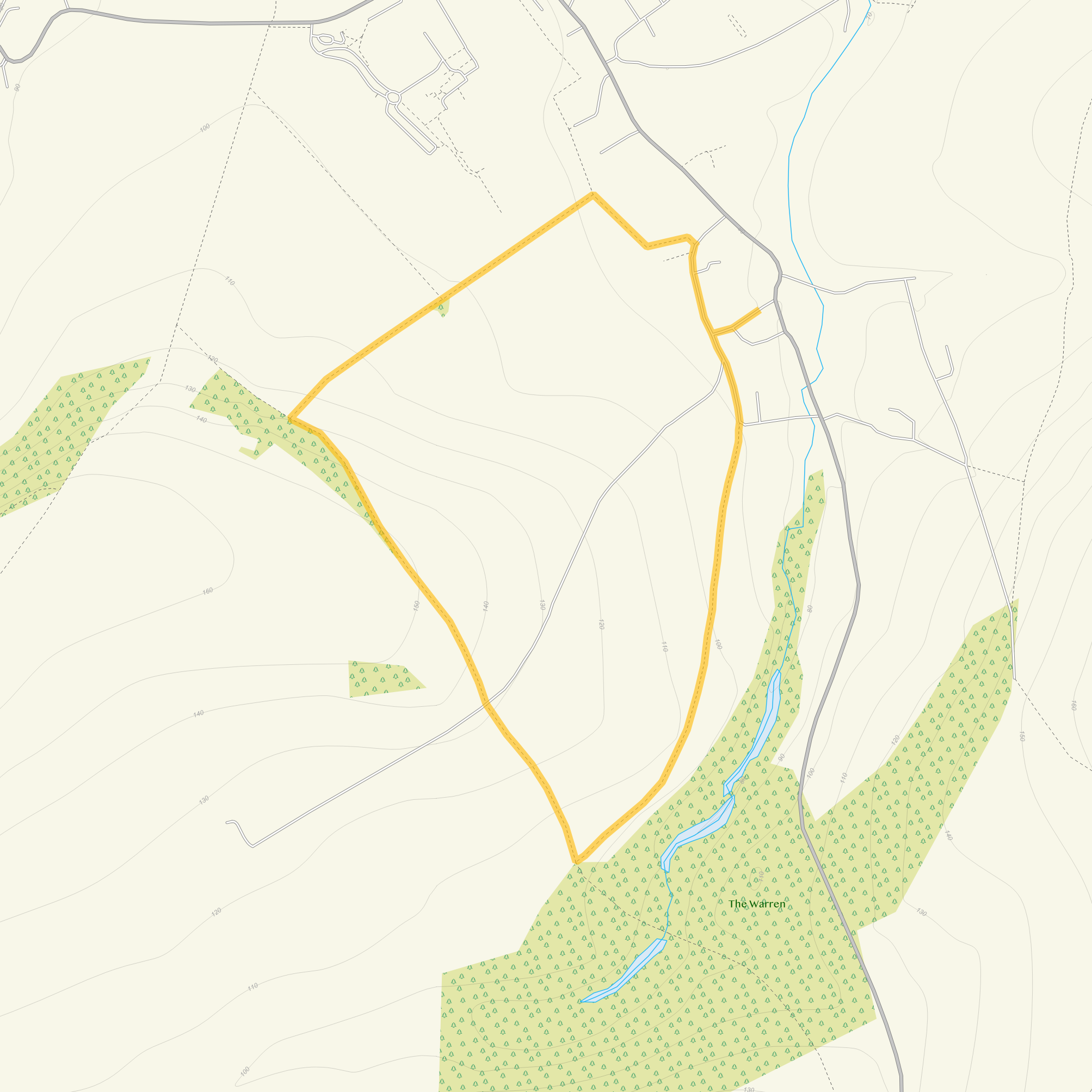 Route map for West Lavington Walk 1, a 2 mile circular walk in Wiltshire
