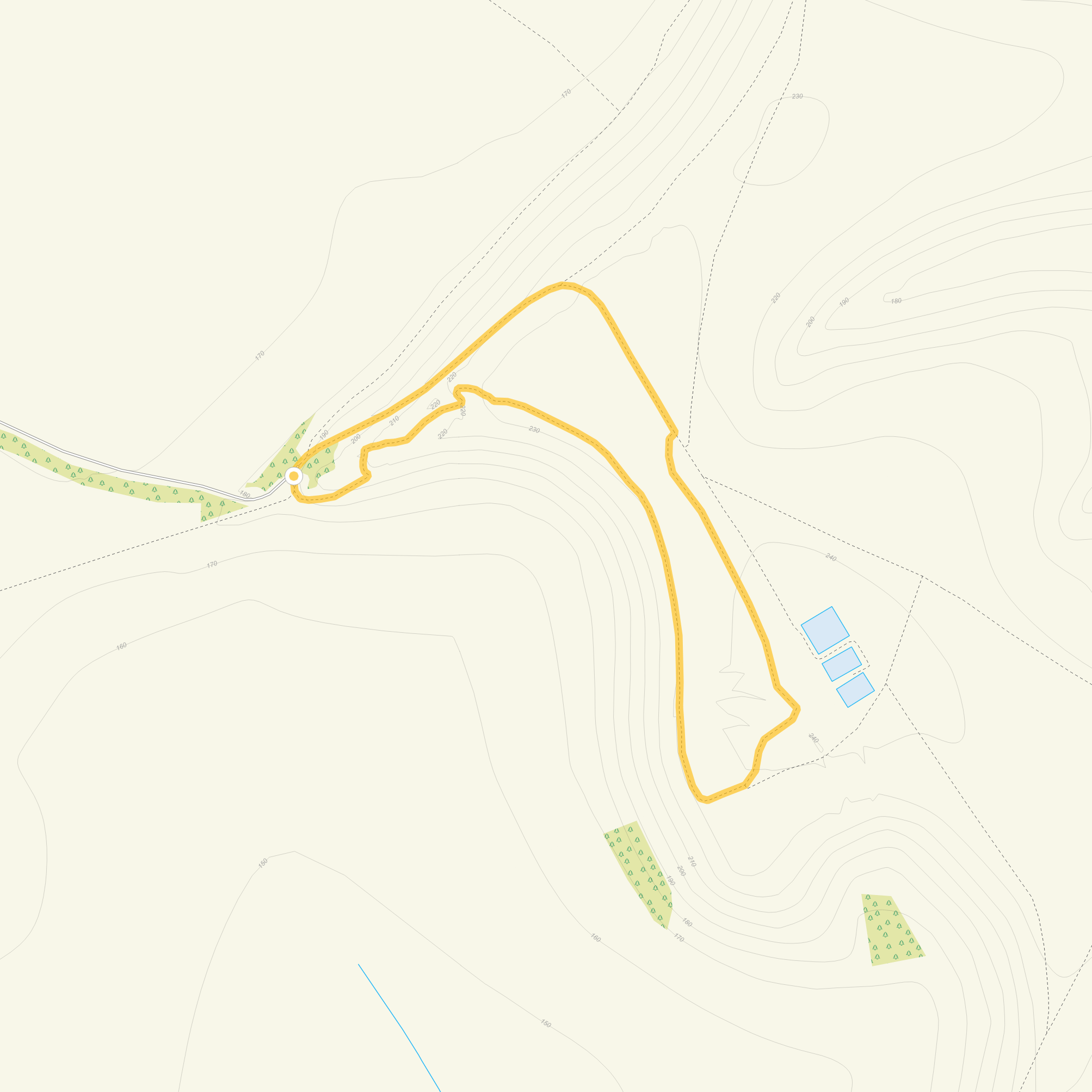 Route map for Short Route, a 1.5 mile circular walk in Wiltshire