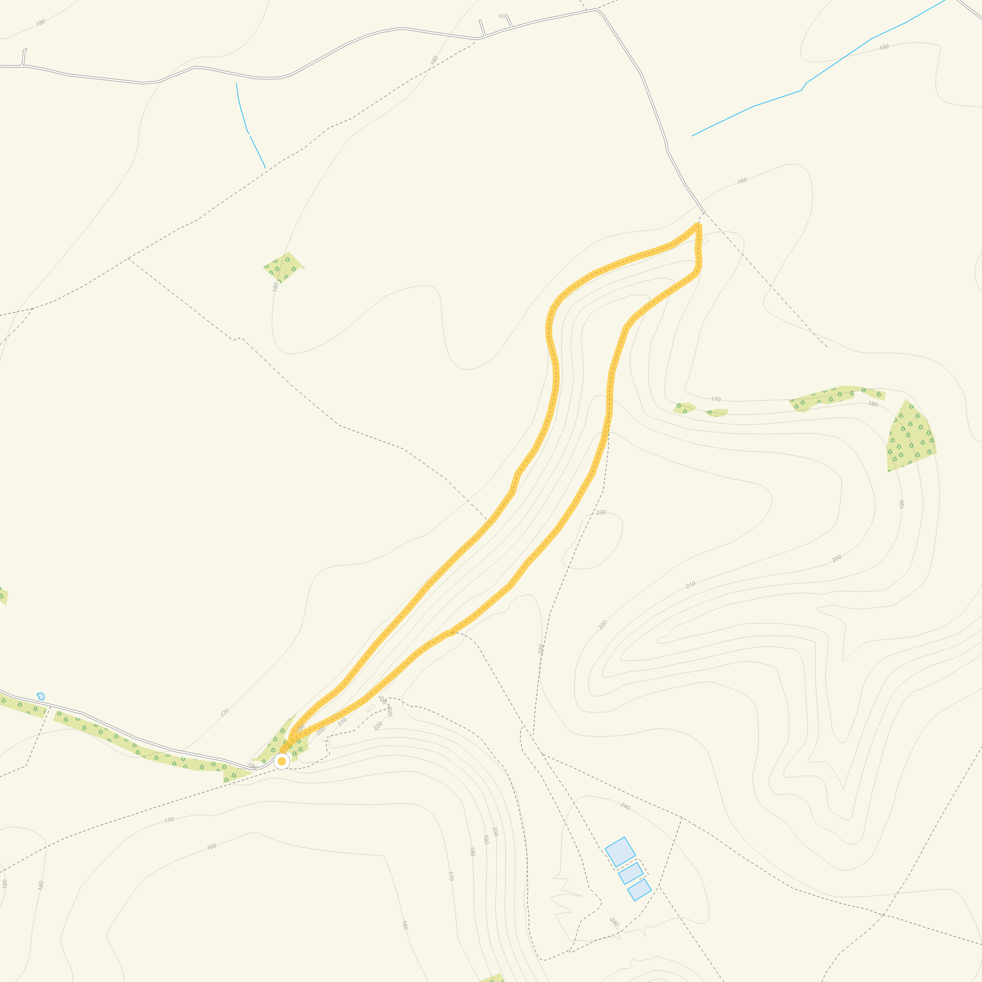 Route map for Short Route 2, a 2 mile circular walk in Wiltshire